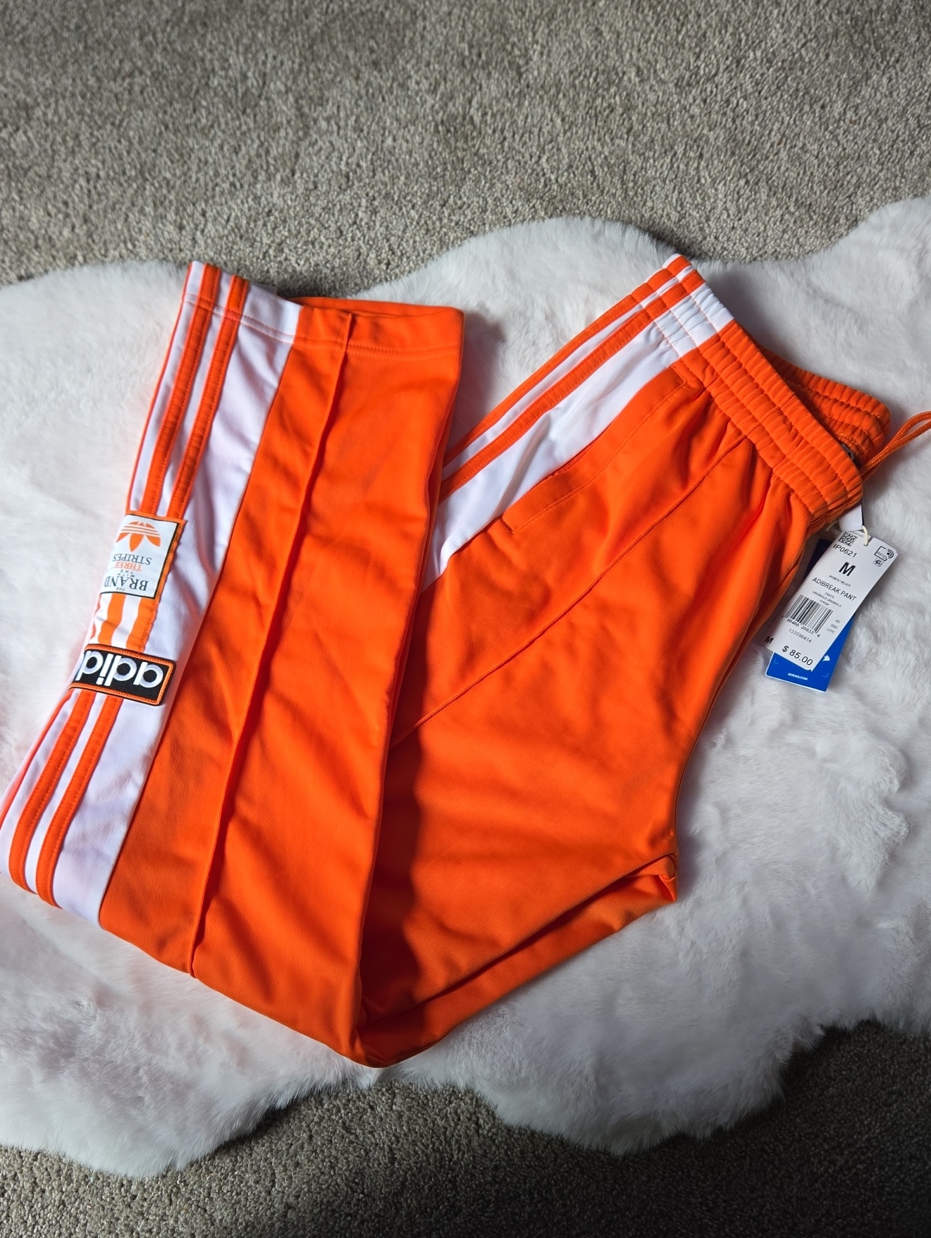 Nwt Adidas Originals Women's Adibreak Orange Pants Size M